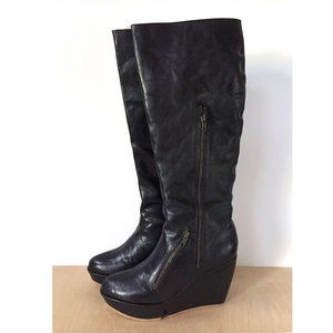 NIB Feryl Robin Moto Black Leather Boots 9.5